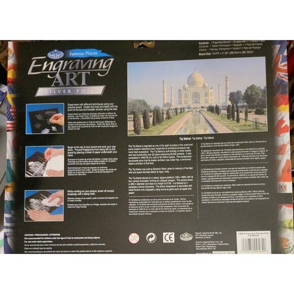 Royal Langnickel Famous Places FAM-4 Taj Mahal Engraving Art Silver Foil Kit - Picture 2 of 4